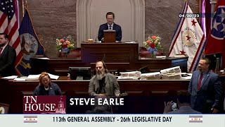 Steve Earle performs Copperhead Road on the Tennessee House floor [upl. by Range507]