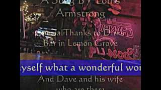 WHAT A WONDERFUL WORLD by Louis Armstrong with lyricsSing along [upl. by Iona]