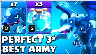 Perfect 3  Best Th12 Electro Dragon With Clone Spell Attack Strategy In Clash of Clans [upl. by Nylinej]