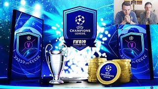 OUR CHAMPIONS LEAGUE PACKS  UEFA MARQUEE MATCHUPS SBC  UCL BENZEMA 90 CHEAPEST SOLUTIONS FIFA 19 [upl. by Aidiruy]