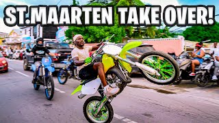 Dirt Bikes Take Over Caribbean Island Sint Maarten  Braap Vlogs [upl. by Arihppas350]