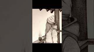 Easy pencil drawing idea for beginners drawing shorts art [upl. by Eissoj]