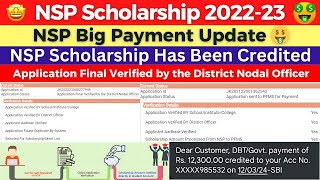 NSP Scholarship 202223 Payment Update  Application sent to PFMS for Payment FreshRenewal Students [upl. by Essila]