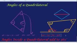 Angles Inside a Quadrilateral [upl. by Aerdnat]