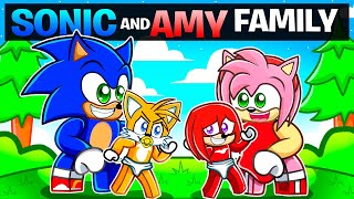 Sonic and Amy ADOPT a FAMILY in Roblox [upl. by Angelia770]