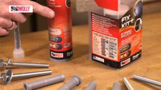 CHEMICAL FIXINGS  How to use Molly Chemical Fixings in Solid or Hollow Brick Walls [upl. by Enirroc]