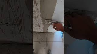 Painter Applying putty  Puttying for renovation putty [upl. by Nehgem]