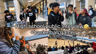 PUBLIC INTERVIEW  OVERHILLS HIGH BASKETBALL GAME MUST WATCH😂😂 [upl. by Tootsie253]