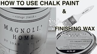 HOW TO USE Magnolia Home by Joanna Gaines Chalk Style Paint amp Finishing Wax [upl. by Tigirb]