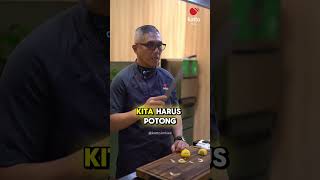 Potong buah 🍎 pakai pisau roti 🍞 sharpknives knifesharpening breadknife pisaudapur asahpisau [upl. by Eveivenej]