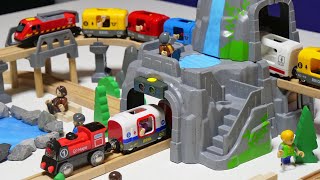 Set up Hape Mountain with a waterfall ☆ The Brio train runs on a compact course ♪ [upl. by Searby]