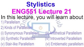 Stylistics  ENG551 Lecture 21 [upl. by Arbrab896]