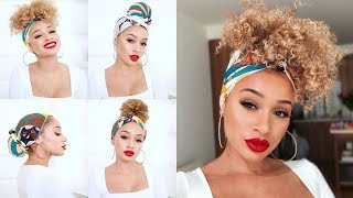 4 Easy Ways To Tie A Headscarf Summer Hairstyles [upl. by Poland663]