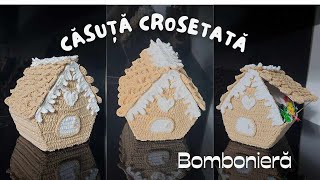 Casuta crosetata  Bomboniera Partea I [upl. by Lipinski]