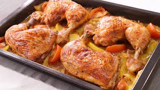 Pollo al Horno Asado con Patatas al estilo Turco  Receta muy Fácil Económica y Abundante [upl. by Andri]