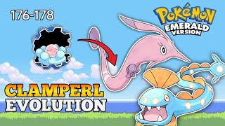 Pokemon Emerald  How To Evolve Clamperl Into Huntail And Gorebyss  Hoenn Pokedex [upl. by Arodnahs]