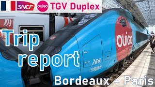 Trip report Ouigo TGV Duplex  Bordeaux  Paris [upl. by Seyer]