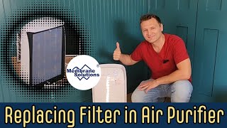 How To Replace Air Filter on Membrane Solutions Air Purifier MSA3 MSA3S [upl. by Oiramat]