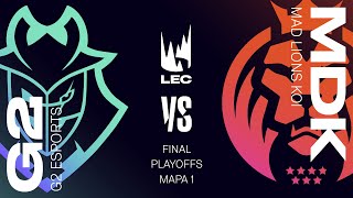 G2 ESPORTS VS MAD LIONS KOI  MAPA 1  SEMANA 6  LEC 2024  WINTER SPLIT  LEAGUE OF LEGENDS [upl. by Zulch642]