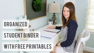 Organized Student Binder with Free Printables  BacktoSchool [upl. by Eidnam495]