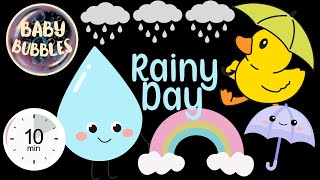 Baby Sensory Video NEW 4K HELP BABIES RELAX Calm Rainy Day High Contrast Video [upl. by Yecam889]