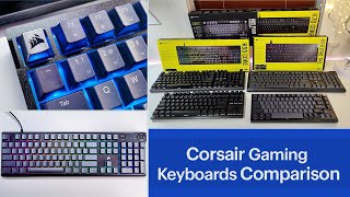 Corsair K55 Core K70 Core K65 Plus and K60 Pro TKL Gaming Keyboard Comparison [upl. by Adnuhser524]