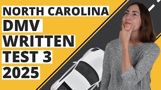 North Carolina DMV Written Test 3 2025 60 Questions with Explained Answers [upl. by Durning]