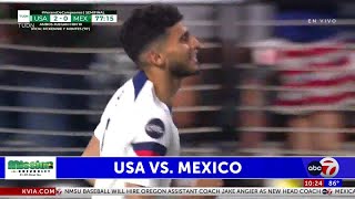 Ricardo Pepi scores his first ever goal against Mexico in USAs 30 win [upl. by Leasia]