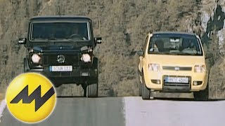 Fiat Panda 4x4 vs Mercedes G 270 CDI Klein gegen groß  das etwas andere OffroadDuell [upl. by Swainson]