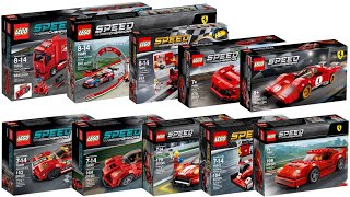 All LEGO Speed Champions Ferrari sets 2015  2022 CompilationCollection Speed Build [upl. by Anecuza166]