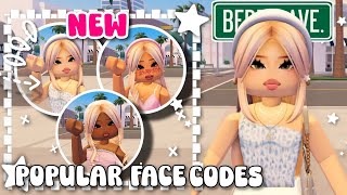 NEW POPULAR FACE CODES FOR BERRY AVENUE BLOXBURG amp ROBLOX GAMES THAT ALLOW CODES🔥🤩 [upl. by Kcyred151]