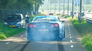 800HP Nissan GTR with Capristo Exhaust  Revs Flames and Accelerations [upl. by Ahsiuq109]