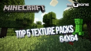 Minecraft  Top 5 Texture Packs 64x64 MMOZonede [upl. by Nabetse]