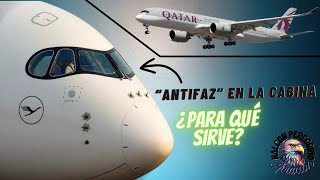 ¿Para qué sirve el quotantifaz negroquot en la cabina del Airbus A350  Curosidades aeronáuticas [upl. by Jerman]