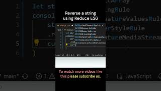 Interview Challenge  125  Reverse a string using Reduce of ES6 javascript [upl. by Yennaiv]