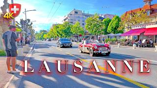 SWITZERLAND LAUSANNE 🇨🇭 Walking tour along the picturesque shore of Lake Geneva  Olympic Capital 4K [upl. by Gavra650]