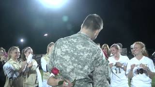 Surprise Proposal to West Point Womens Soccer Captain [upl. by Ahsinauq943]