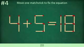 Matchstick Math Puzzle Logic Test Most People Cant Solve [upl. by Airetas]