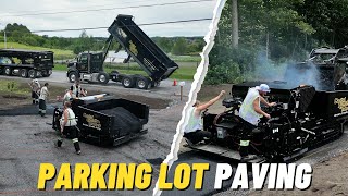 PAVING with the CREW  5500 SQFT ASPHALT PARKING LOT [upl. by Selig]