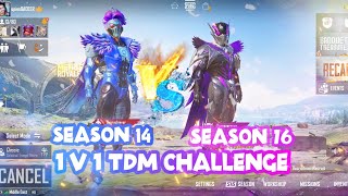 Season 14 vs season 16 Challenge match 😈 1 v 1 TDM Spins Qadeer Vs Cute Panda ❤️ [upl. by Naneek]