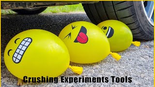 Crushing Crunchy EXPERIMENT CAR vs WATER BALLOONS Running Over Stuff With Car 🎈🎈🎈⏳ [upl. by Gib]