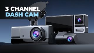 Icesky 3 Channel WiFi Dash Cam 4K1080P Front and Rear Camera  Review [upl. by Analise490]