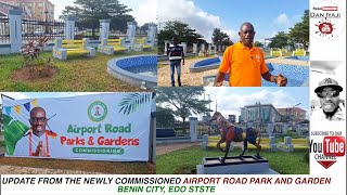 BENIN CITY AIRPORT ROAD PARK AND GARDEN OBASEKI DEY WORK [upl. by Eornom]