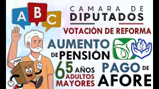 VOTACIÓN para AUMENTO DE PENSIONES 2024 PAGO TOTAL DE AFORE a MAYORES DE 65 AÑOS [upl. by Niobe]