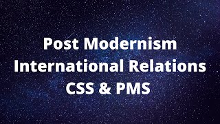 Post Modernism Theory In International Relations  Role Of Media At International Level [upl. by Cinderella556]