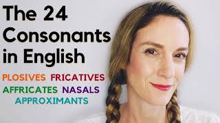 The 24 Consonant Sounds in English  English Phonology [upl. by Esirehc352]