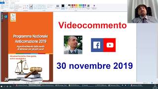 Piano Anticorruzione 2019  Quaderno ANCI videocommentato 30112019 [upl. by Peta]