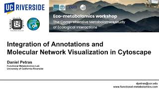 EcoMetabolomics Workshop 2024  Day 3 Session 13  Cytoscape HandsOn Daniel Petras [upl. by Ingmar326]