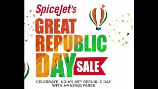 SpiceJets Great Republic Day Sale [upl. by Neelsaj]