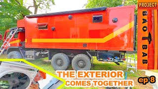 Overland Expedition Truck Exterior Completed  Windows Installation  Ep 8 [upl. by Amilb]